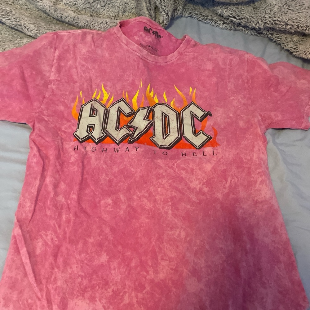 AC/DC Pink Tie-Dye Kids T-Shirt